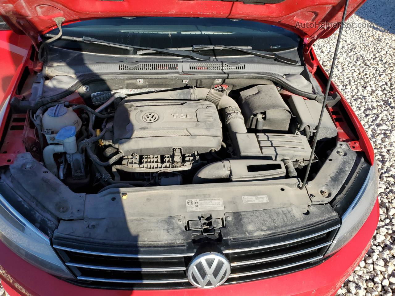 2015 Volkswagen Jetta Se Red vin: 3VWD17AJ5FM235902