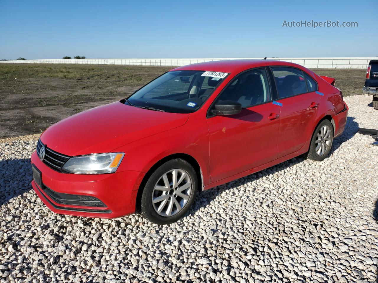 2015 Volkswagen Jetta Se Red vin: 3VWD17AJ5FM235902