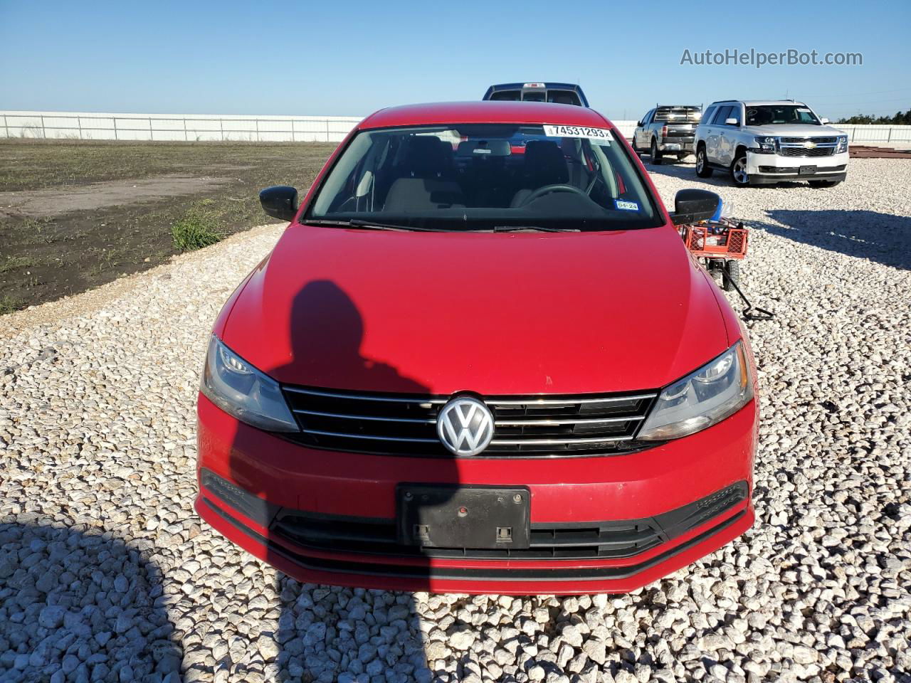 2015 Volkswagen Jetta Se Red vin: 3VWD17AJ5FM235902