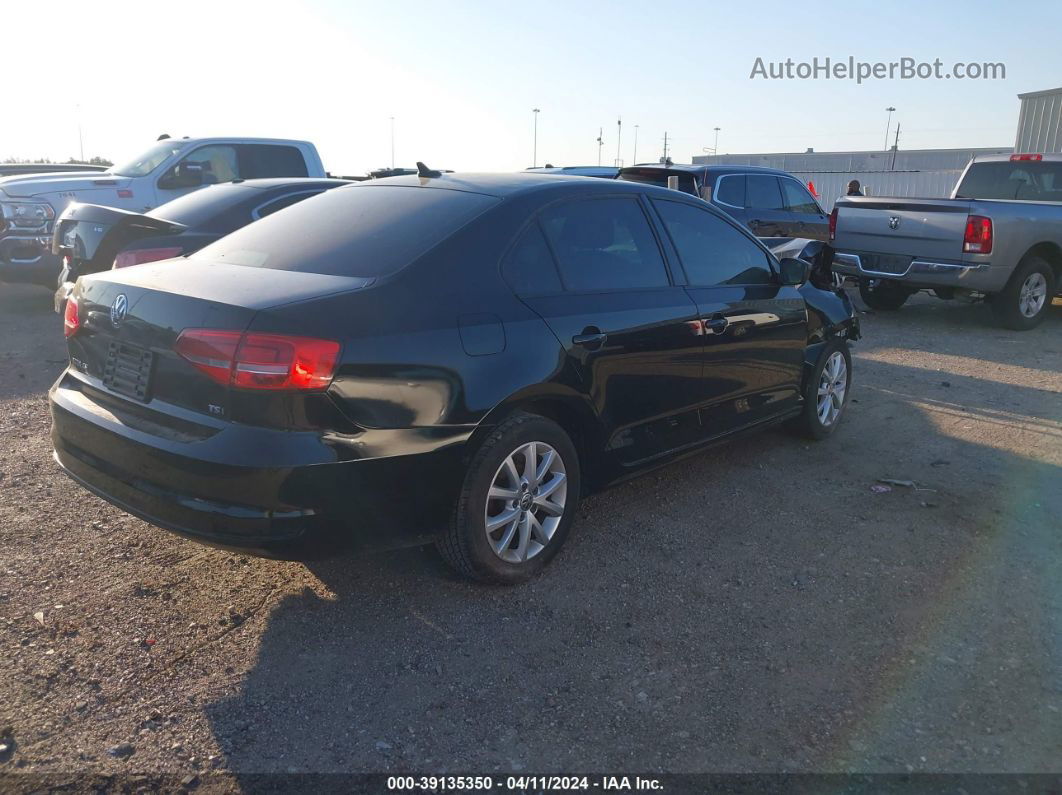 2015 Volkswagen Jetta 1.8t Se Black vin: 3VWD17AJ5FM264039