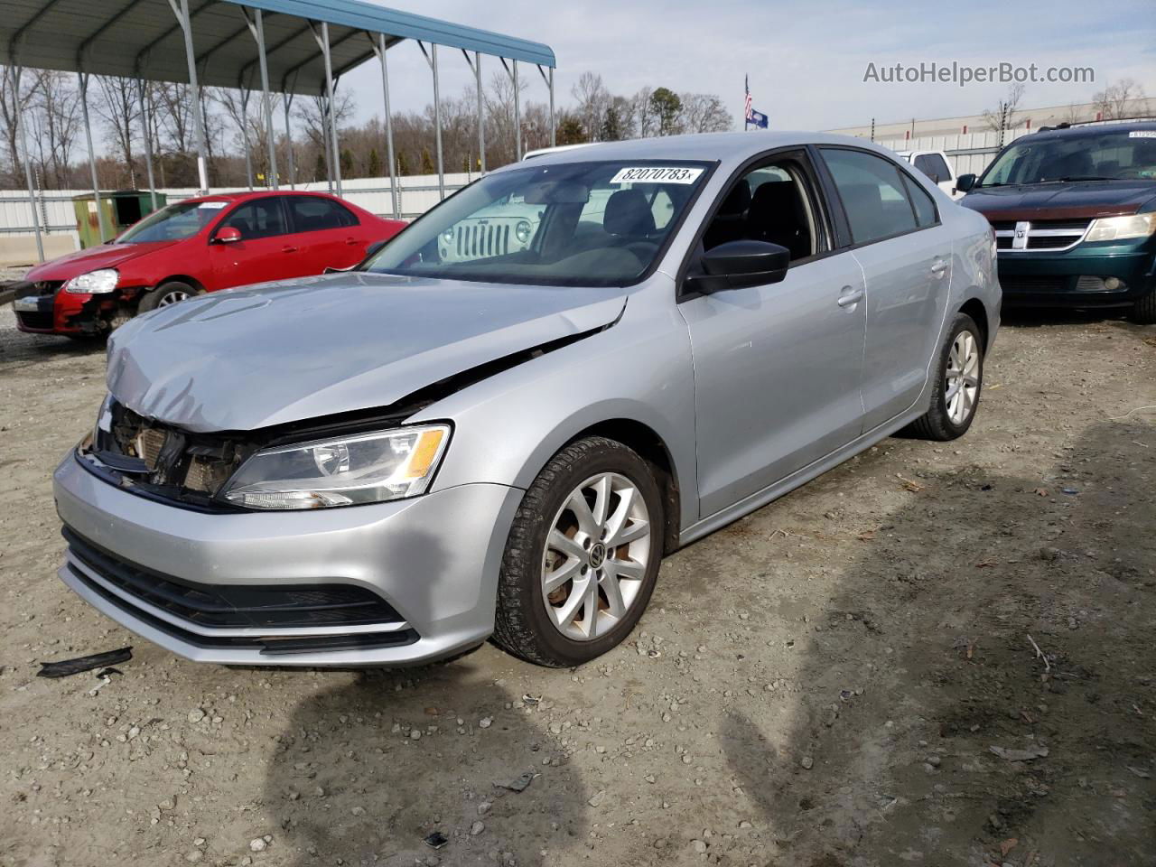 2015 Volkswagen Jetta Se Серебряный vin: 3VWD17AJ5FM282735