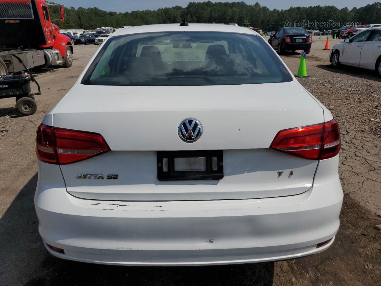 2015 Volkswagen Jetta Se White vin: 3VWD17AJ5FM306368