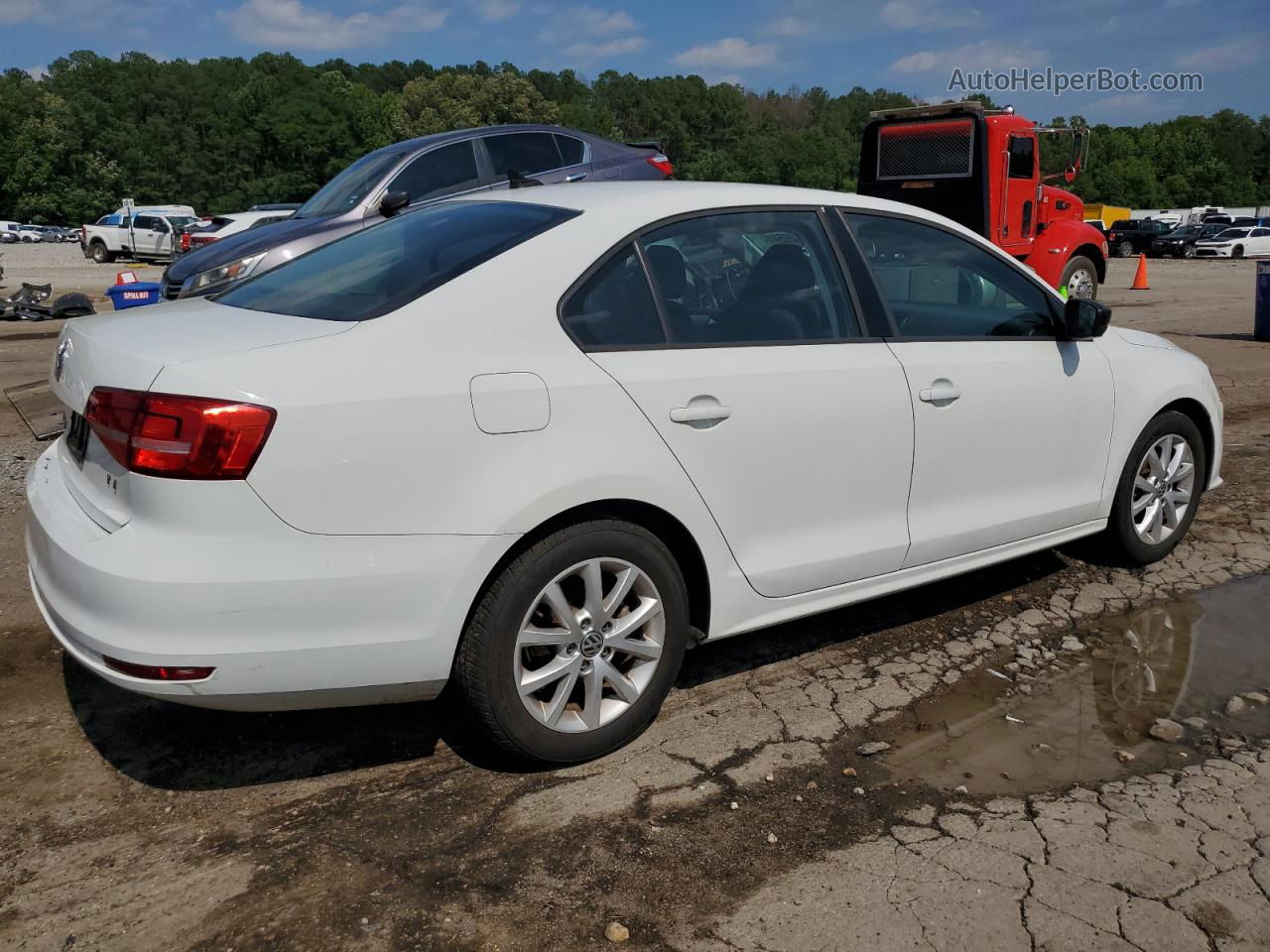 2015 Volkswagen Jetta Se Белый vin: 3VWD17AJ5FM306368