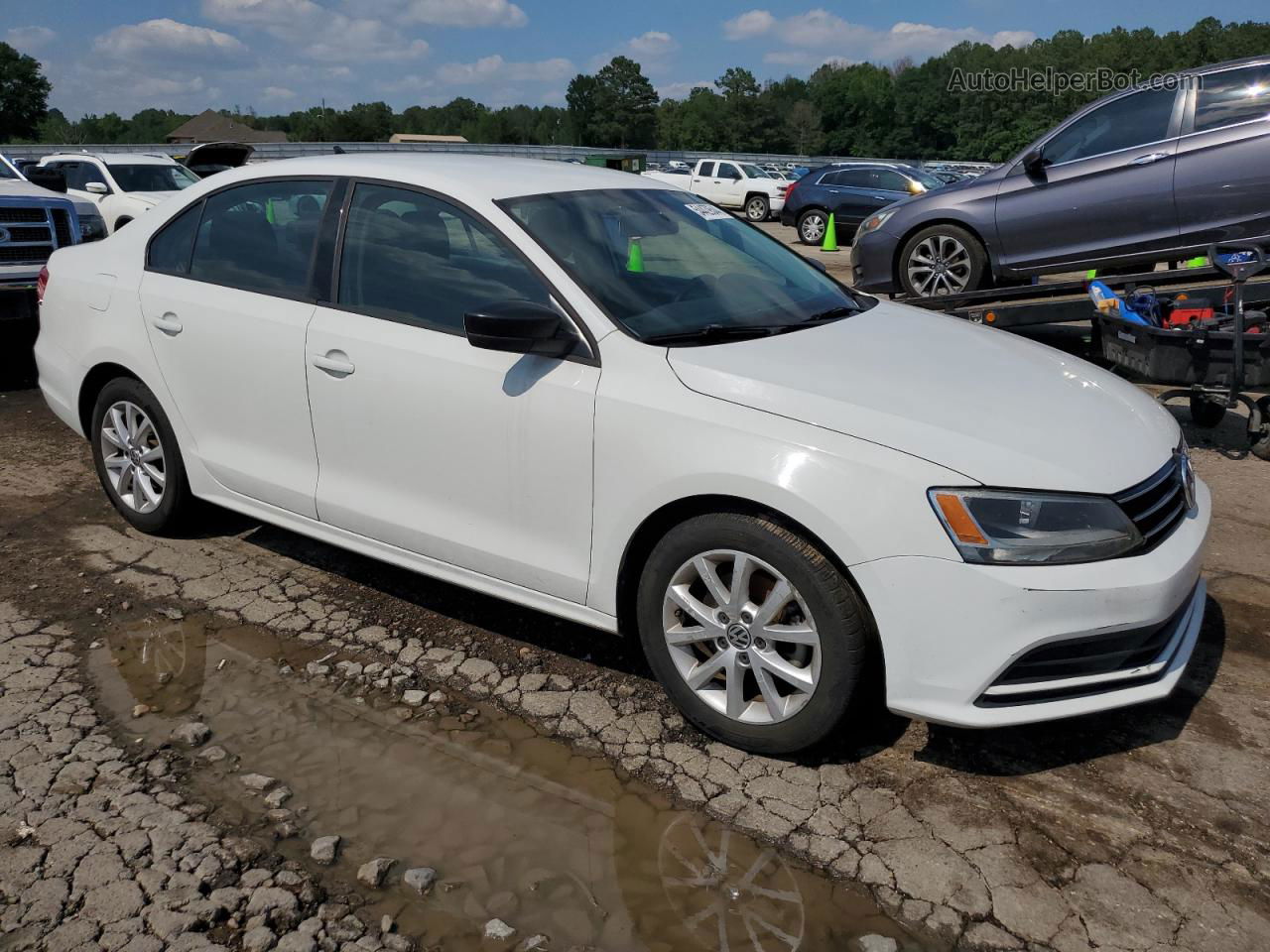 2015 Volkswagen Jetta Se Белый vin: 3VWD17AJ5FM306368