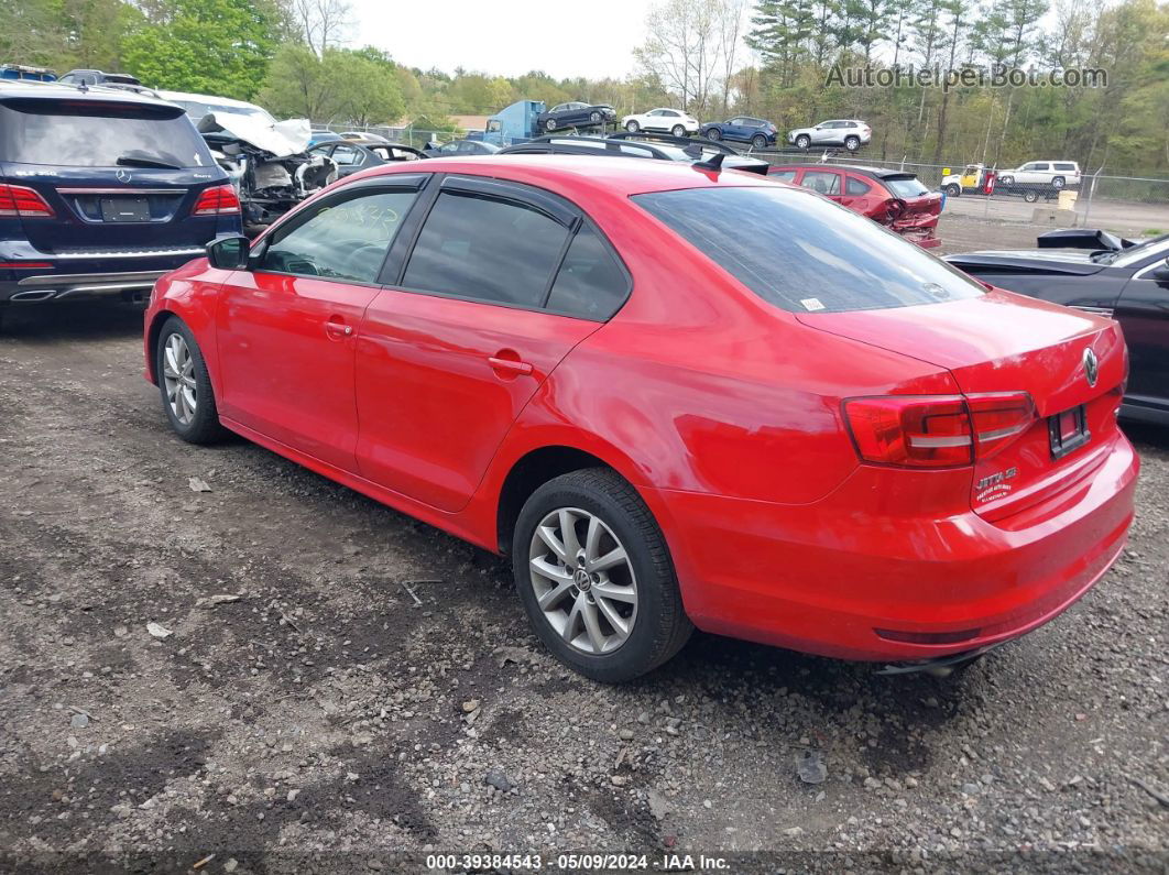 2015 Volkswagen Jetta 1.8t Se Red vin: 3VWD17AJ5FM327186