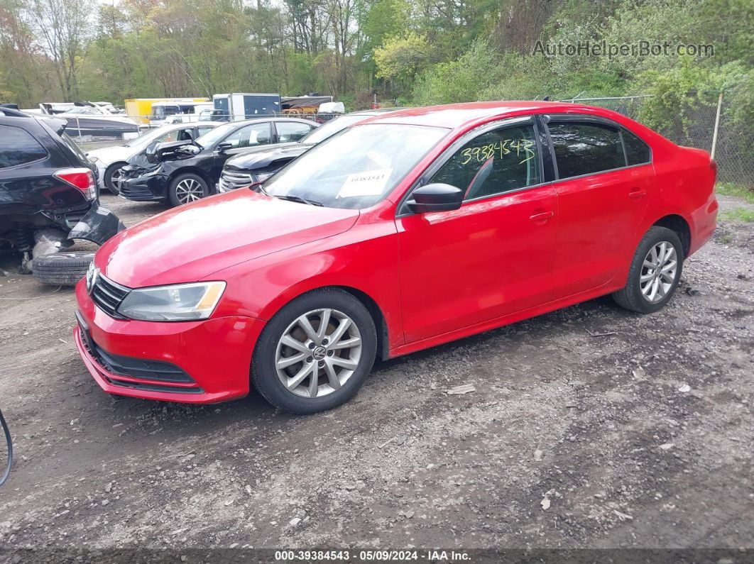 2015 Volkswagen Jetta 1.8t Se Red vin: 3VWD17AJ5FM327186