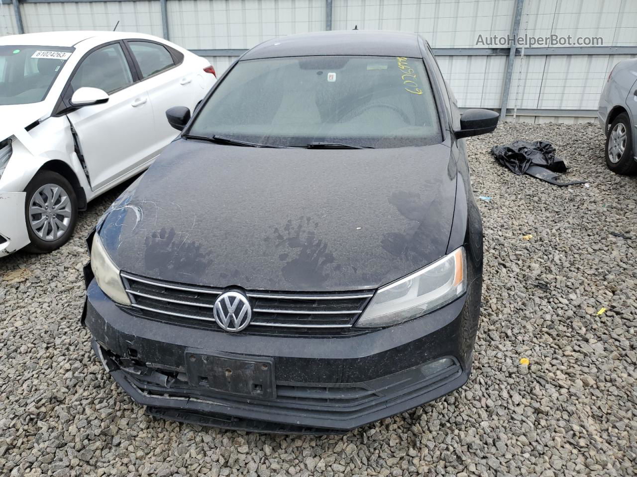 2015 Volkswagen Jetta Se Black vin: 3VWD17AJ5FM333845