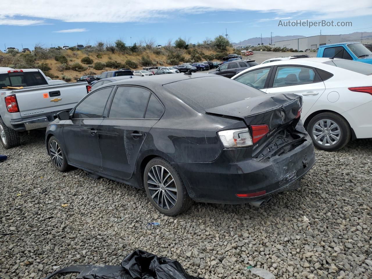 2015 Volkswagen Jetta Se Black vin: 3VWD17AJ5FM333845