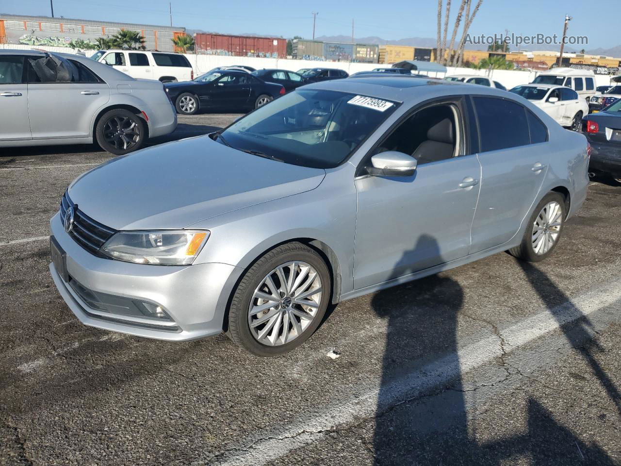 2015 Volkswagen Jetta Se Silver vin: 3VWD17AJ5FM401626