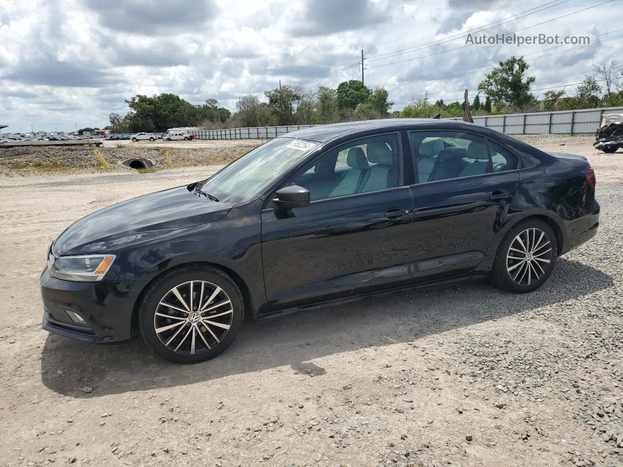 2016 Volkswagen Jetta Sport Black vin: 3VWD17AJ5GM271512