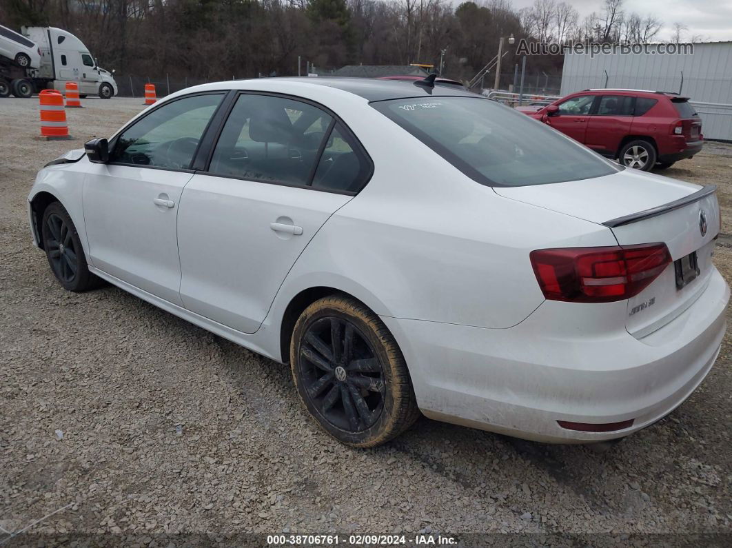 2018 Volkswagen Jetta 1.8t Se Sport White vin: 3VWD17AJ5JM237965