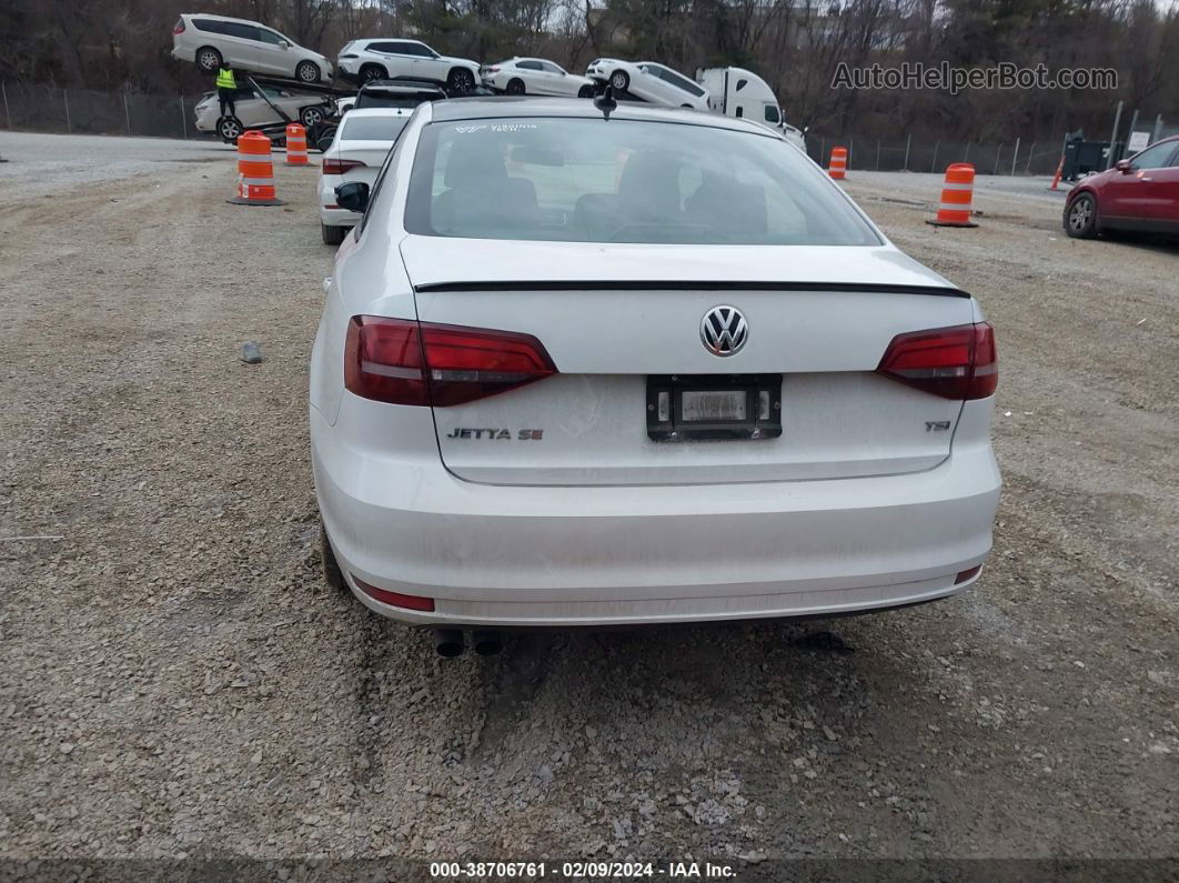 2018 Volkswagen Jetta 1.8t Se Sport White vin: 3VWD17AJ5JM237965