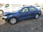 2014 Volkswagen Jetta Se Синий vin: 3VWD17AJ6EM221392