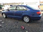 2014 Volkswagen Jetta Se Синий vin: 3VWD17AJ6EM221392