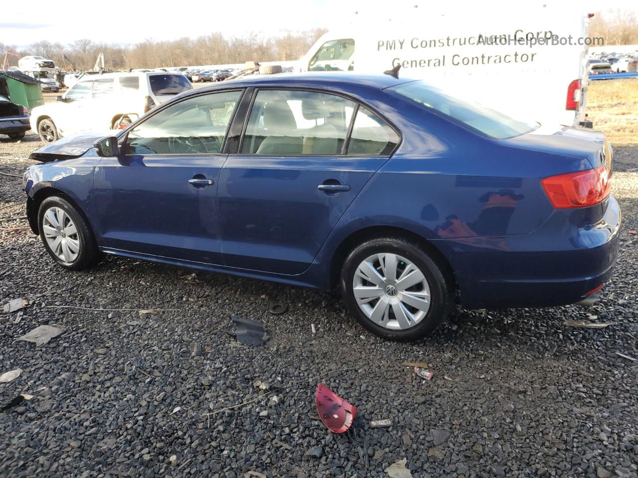 2014 Volkswagen Jetta Se Blue vin: 3VWD17AJ6EM221392