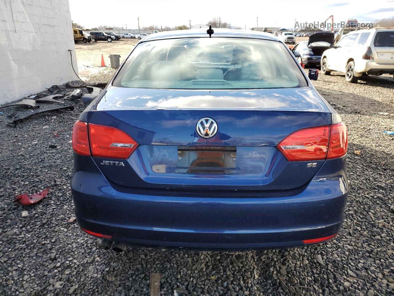 2014 Volkswagen Jetta Se Синий vin: 3VWD17AJ6EM221392