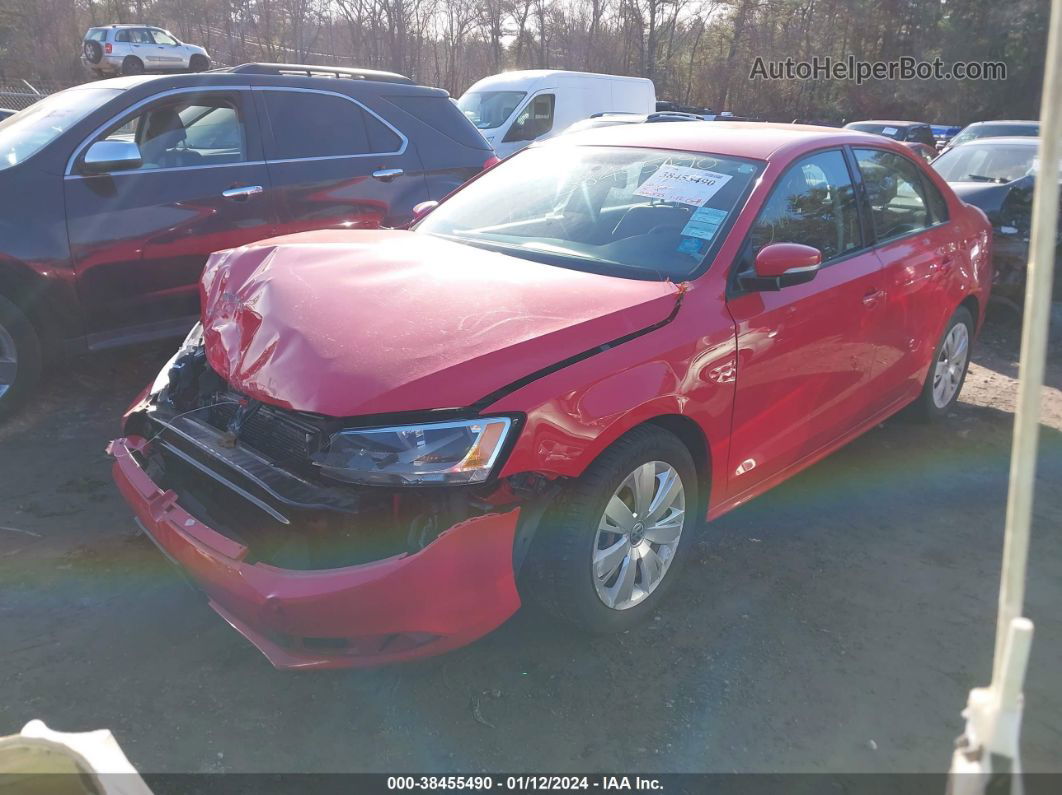 2014 Volkswagen Jetta 1.8t Se Red vin: 3VWD17AJ6EM247331