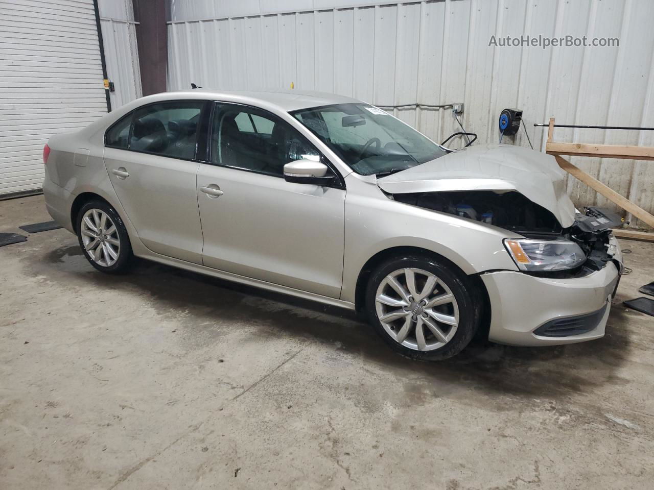 2014 Volkswagen Jetta Se Beige vin: 3VWD17AJ6EM273461