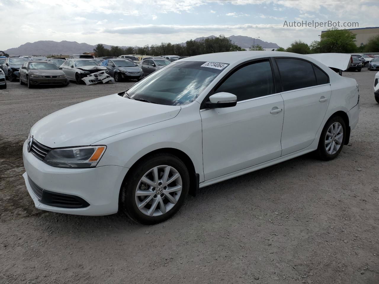 2014 Volkswagen Jetta Se White vin: 3VWD17AJ6EM286503