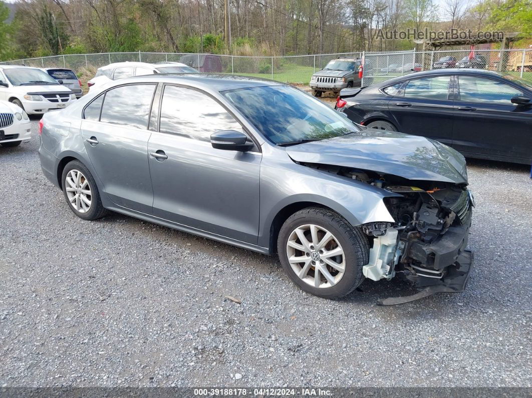 2014 Volkswagen Jetta 1.8t Se Gray vin: 3VWD17AJ6EM296559