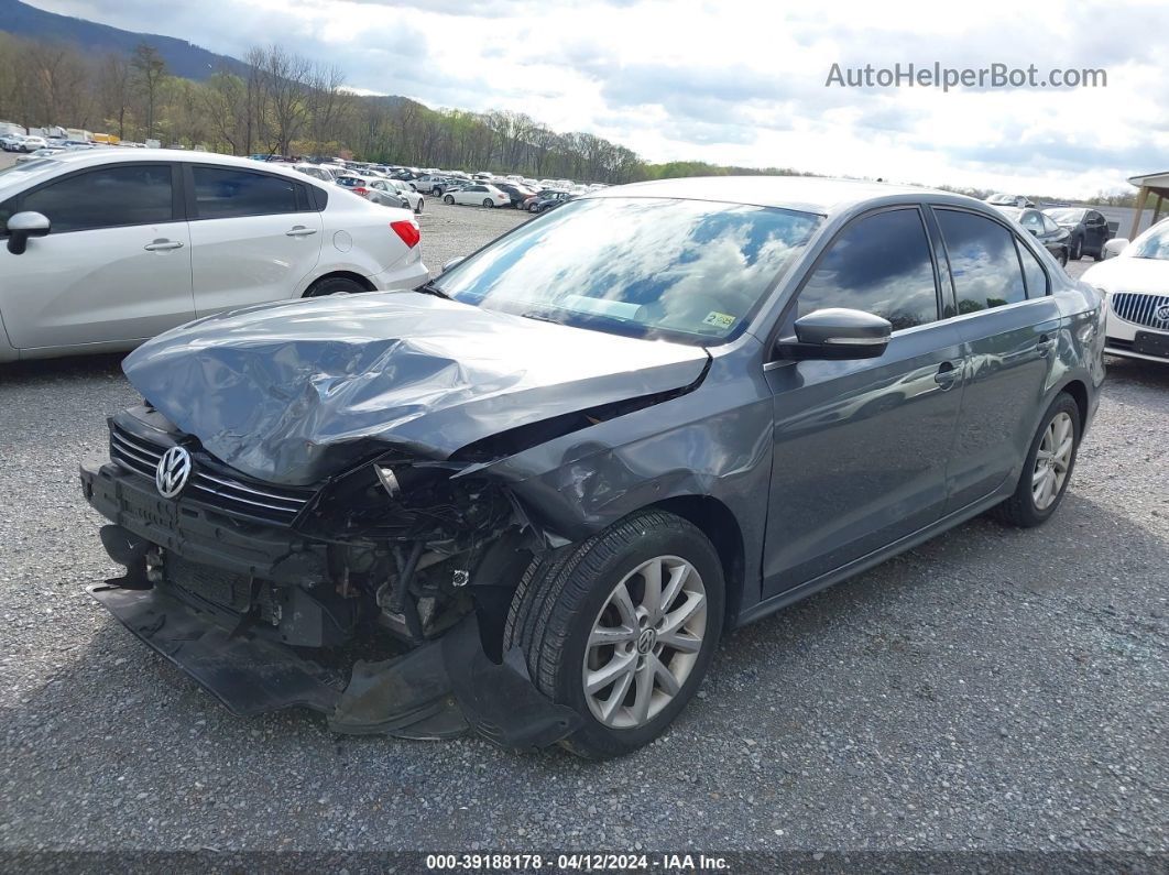 2014 Volkswagen Jetta 1.8t Se Gray vin: 3VWD17AJ6EM296559