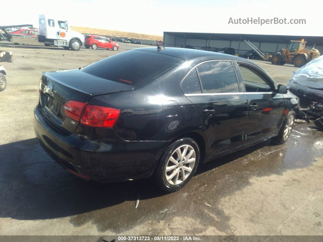 2014 Volkswagen Jetta Sedan Se Black vin: 3VWD17AJ6EM382843