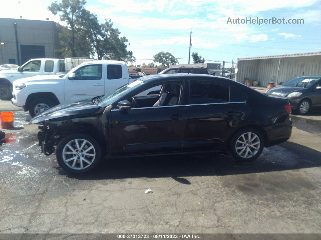 2014 Volkswagen Jetta Sedan Se Black vin: 3VWD17AJ6EM382843