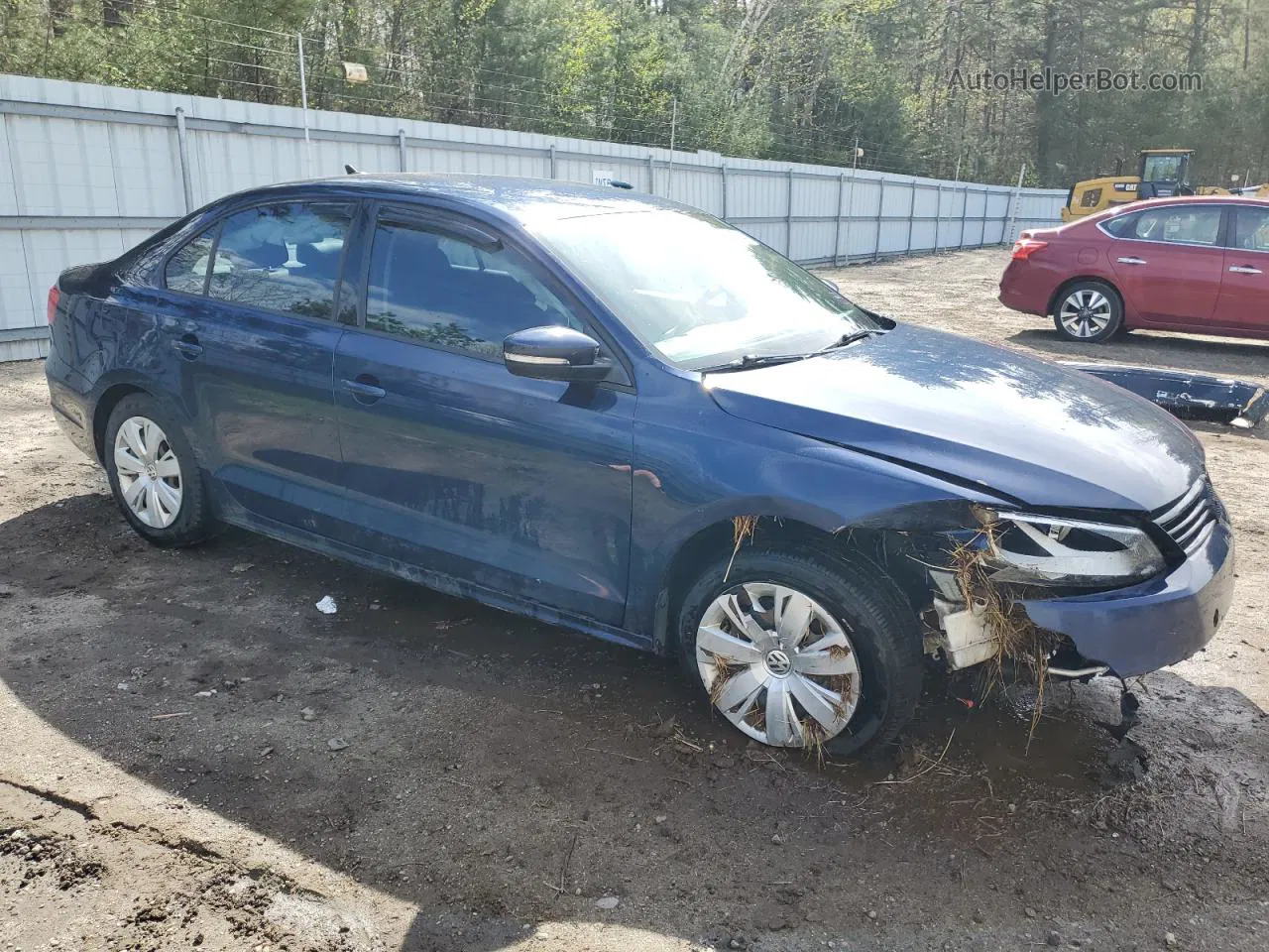 2014 Volkswagen Jetta Se Blue vin: 3VWD17AJ6EM416991