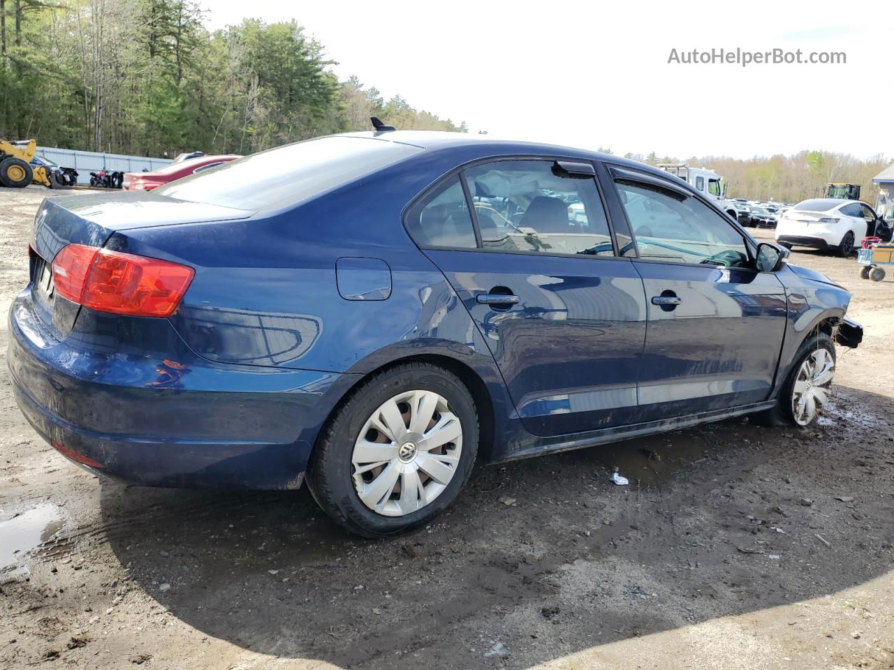 2014 Volkswagen Jetta Se Blue vin: 3VWD17AJ6EM416991