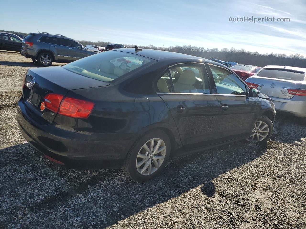 2014 Volkswagen Jetta Se Черный vin: 3VWD17AJ6EM419213