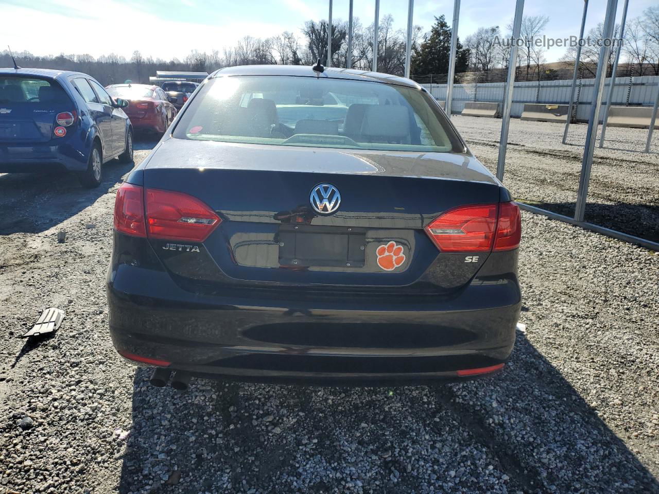 2014 Volkswagen Jetta Se Black vin: 3VWD17AJ6EM419213