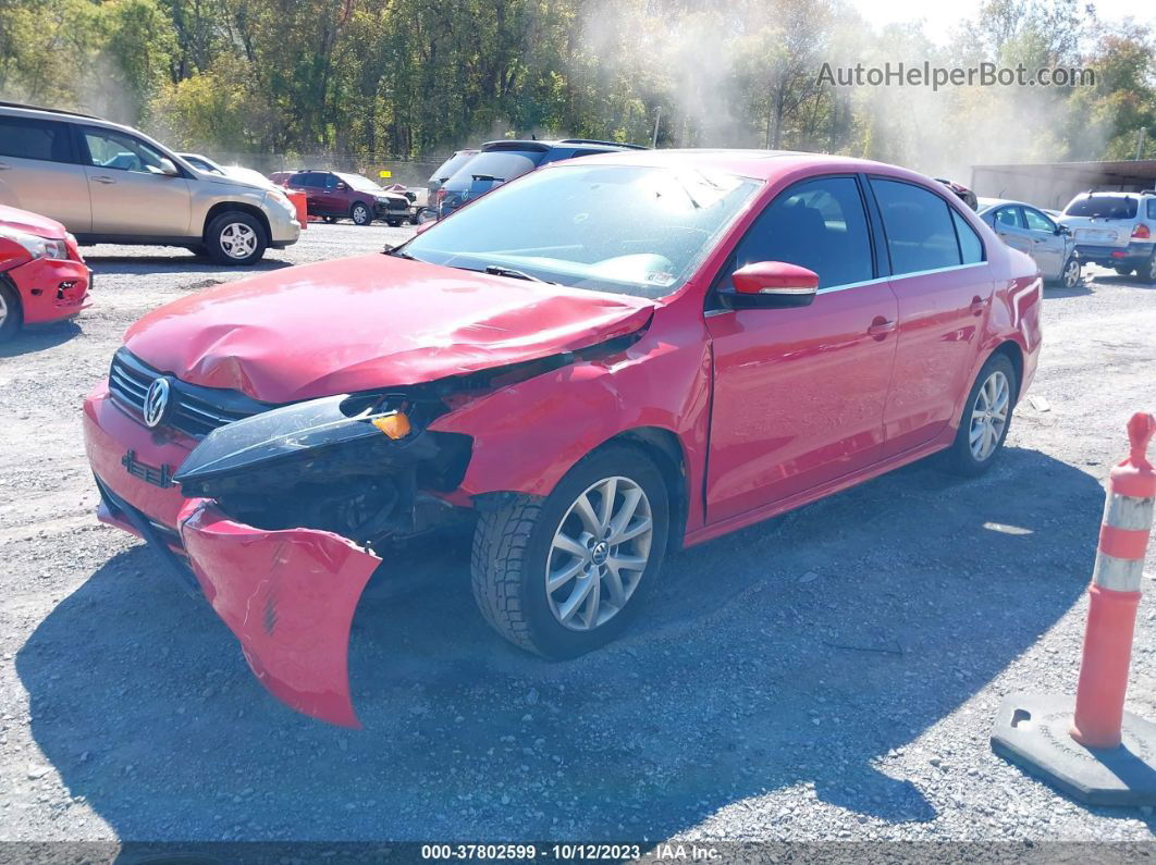 2014 Volkswagen Jetta Sedan Se Red vin: 3VWD17AJ6EM430695