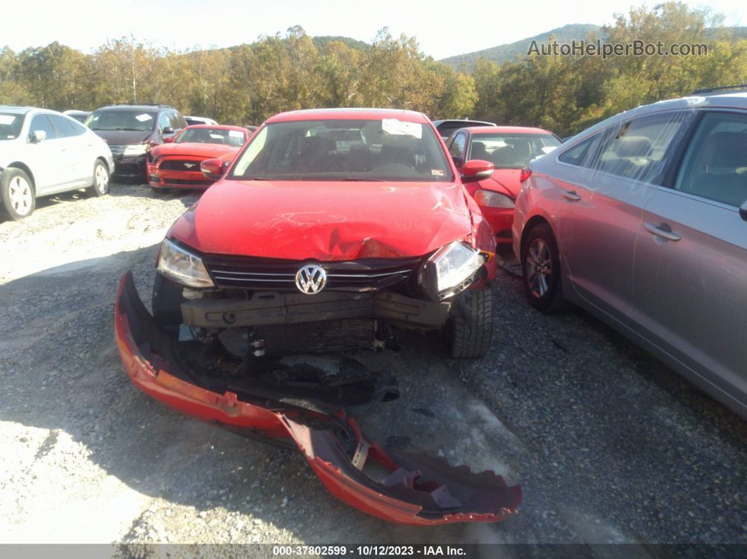 2014 Volkswagen Jetta Sedan Se Red vin: 3VWD17AJ6EM430695