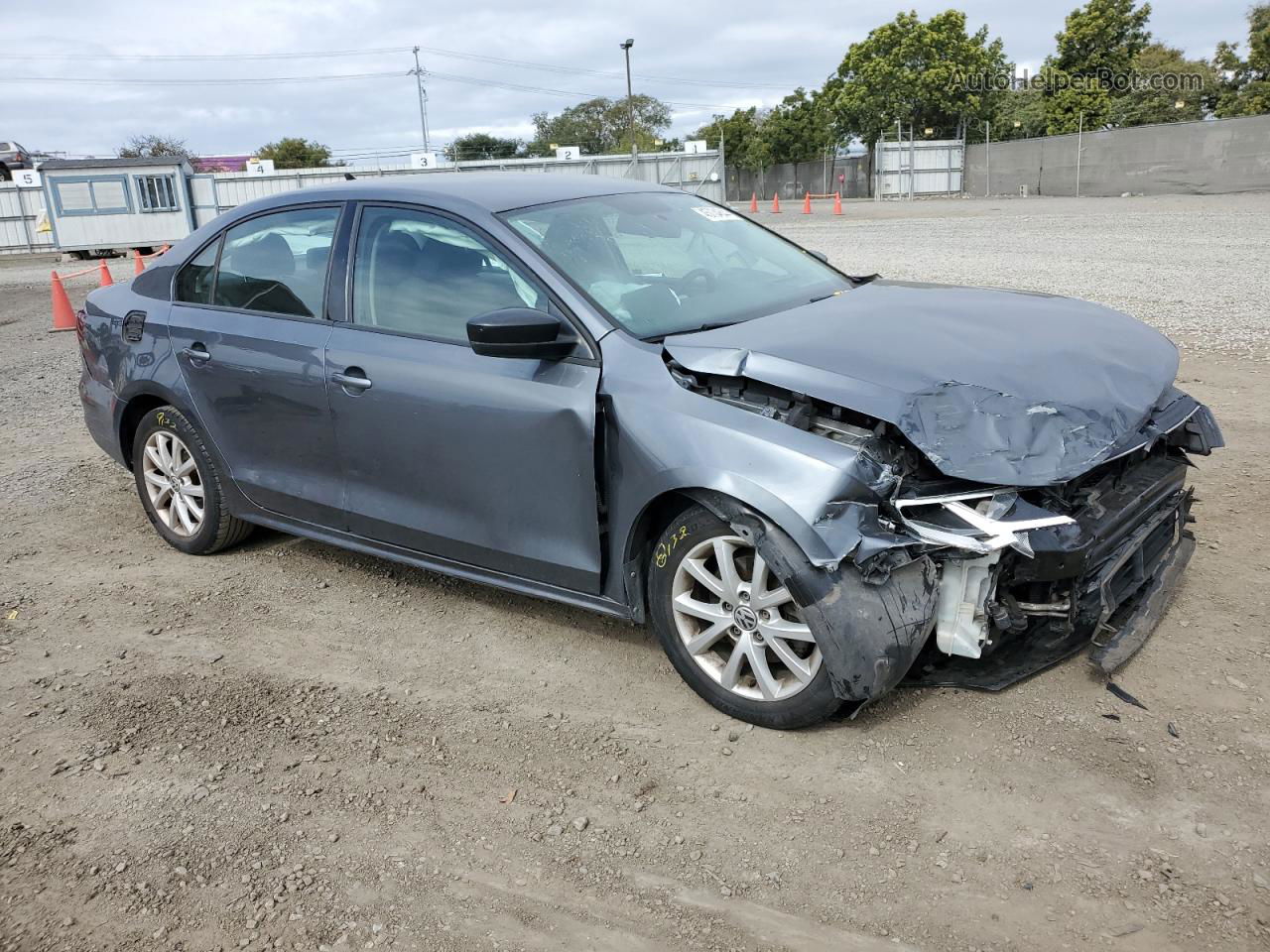 2015 Volkswagen Jetta Se Gray vin: 3VWD17AJ6FM241630