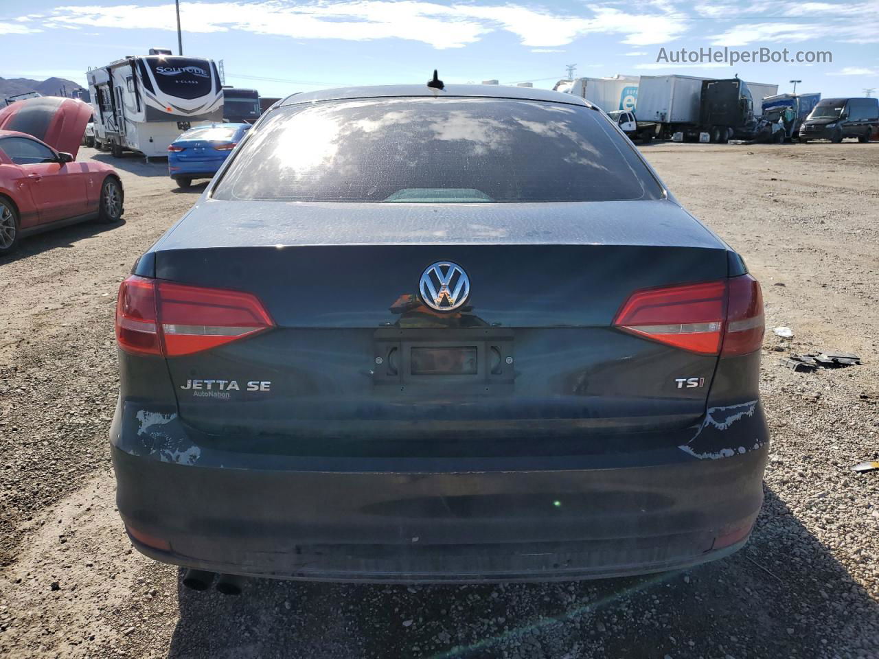 2015 Volkswagen Jetta Se Black vin: 3VWD17AJ6FM242423