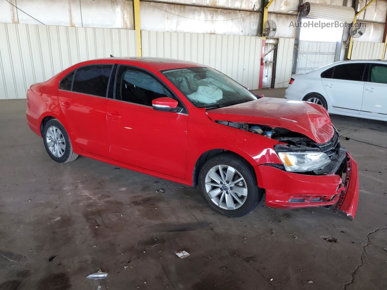 2015 Volkswagen Jetta Se Red vin: 3VWD17AJ6FM258623