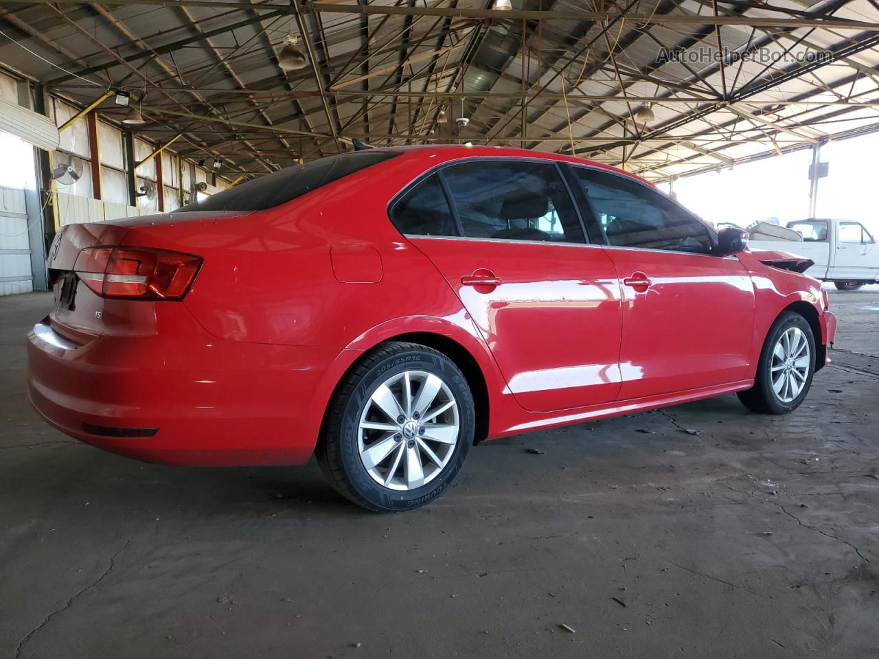 2015 Volkswagen Jetta Se Red vin: 3VWD17AJ6FM258623