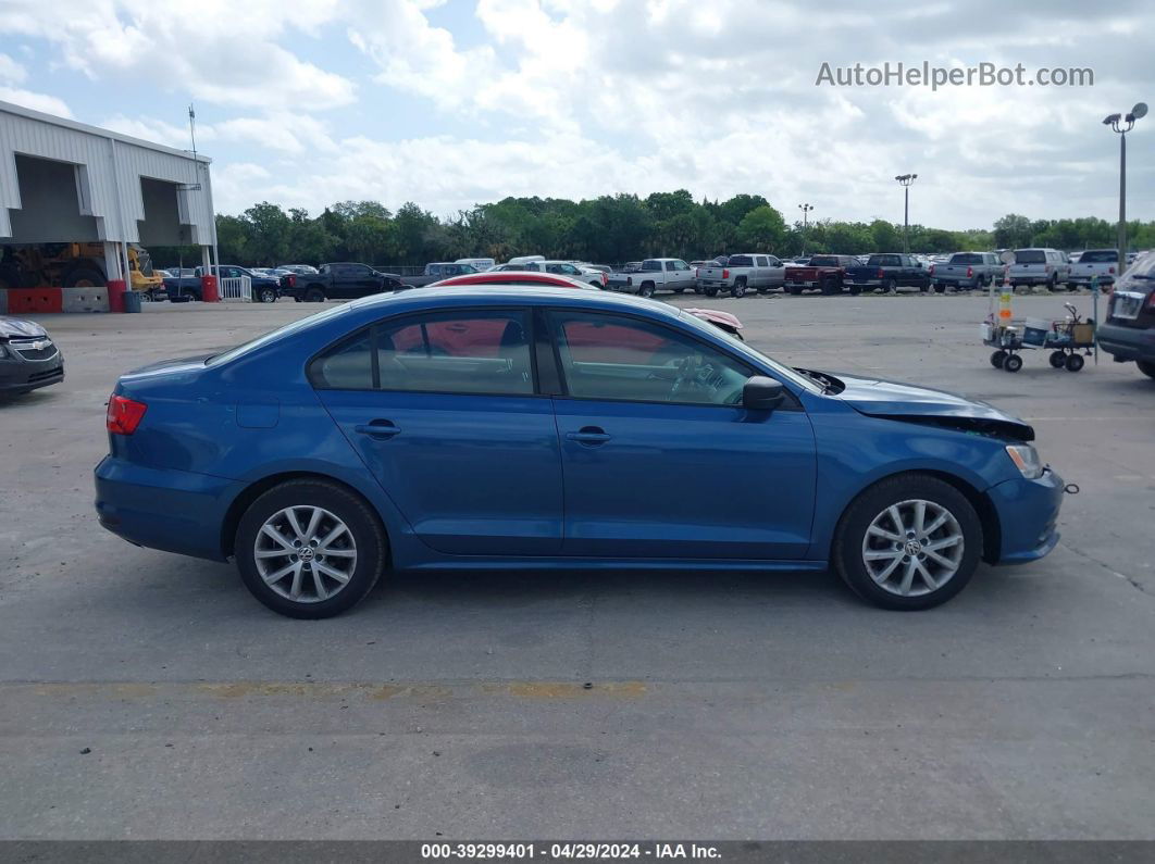 2015 Volkswagen Jetta 1.8t Se Blue vin: 3VWD17AJ6FM265944