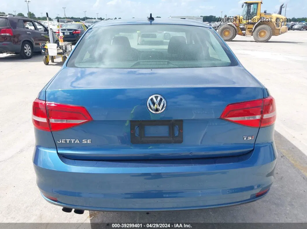 2015 Volkswagen Jetta 1.8t Se Blue vin: 3VWD17AJ6FM265944