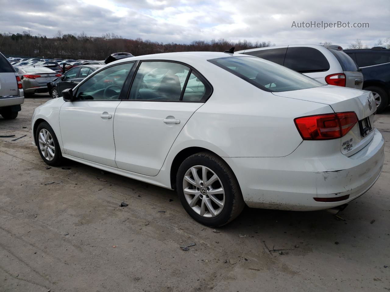 2015 Volkswagen Jetta Se White vin: 3VWD17AJ6FM300580