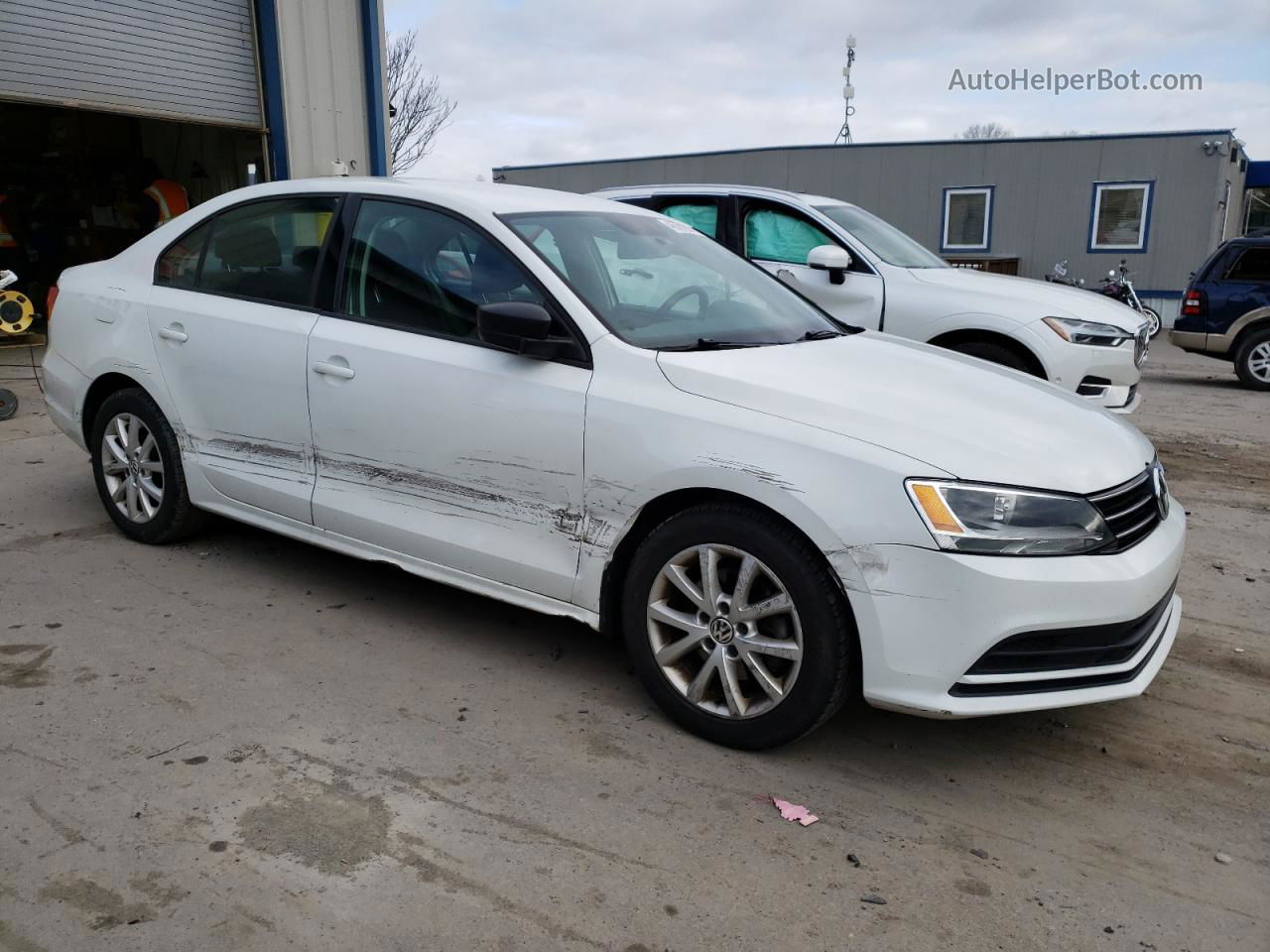 2015 Volkswagen Jetta Se White vin: 3VWD17AJ6FM300580