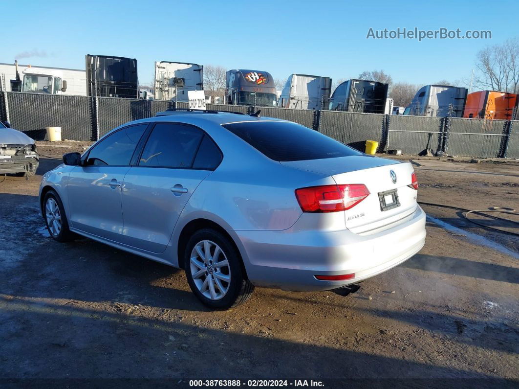 2015 Volkswagen Jetta 1.8t Se Silver vin: 3VWD17AJ6FM417107