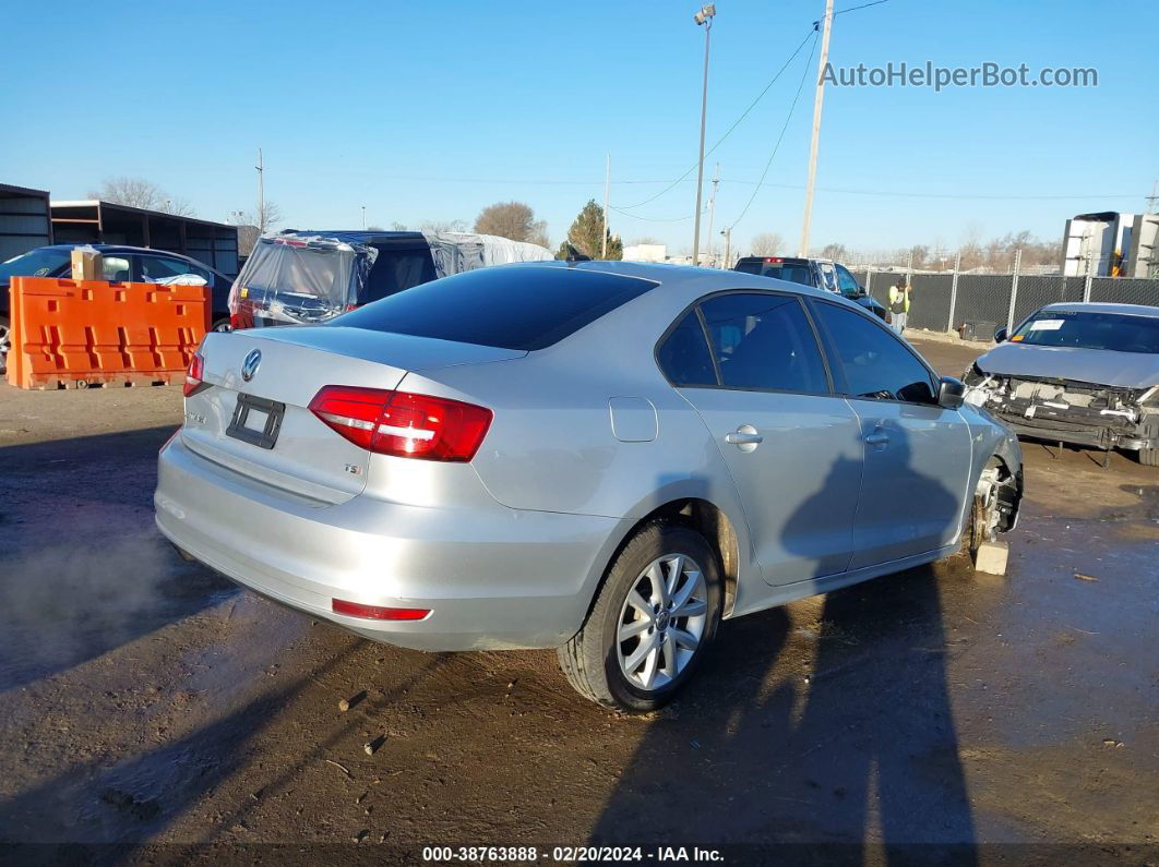 2015 Volkswagen Jetta 1.8t Se Silver vin: 3VWD17AJ6FM417107