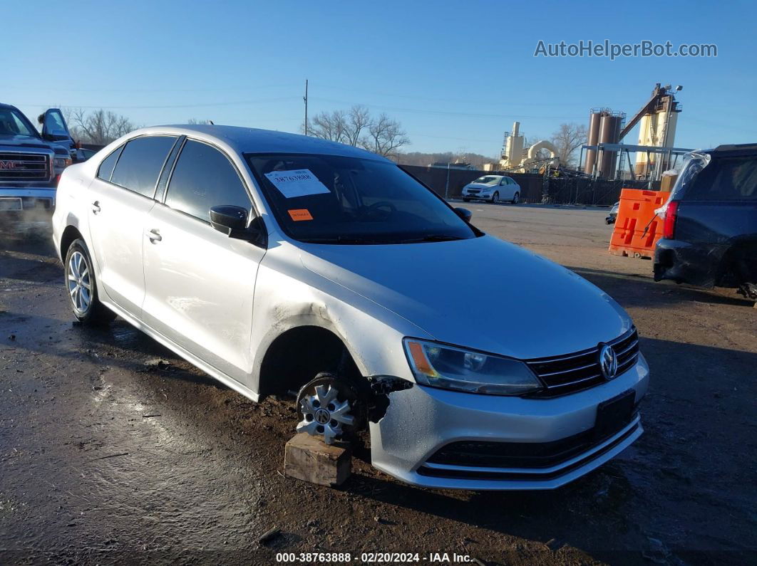 2015 Volkswagen Jetta 1.8t Se Silver vin: 3VWD17AJ6FM417107