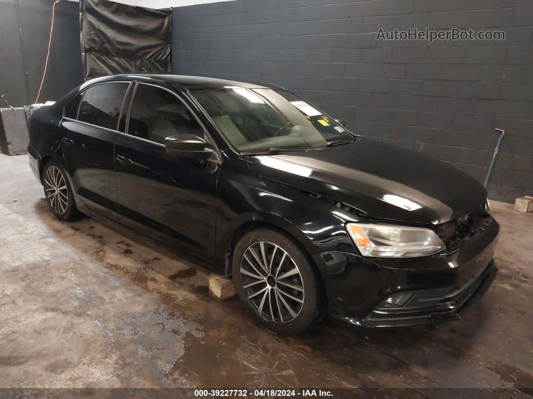 2016 Volkswagen Jetta 1.8t Sport Черный vin: 3VWD17AJ6GM253567