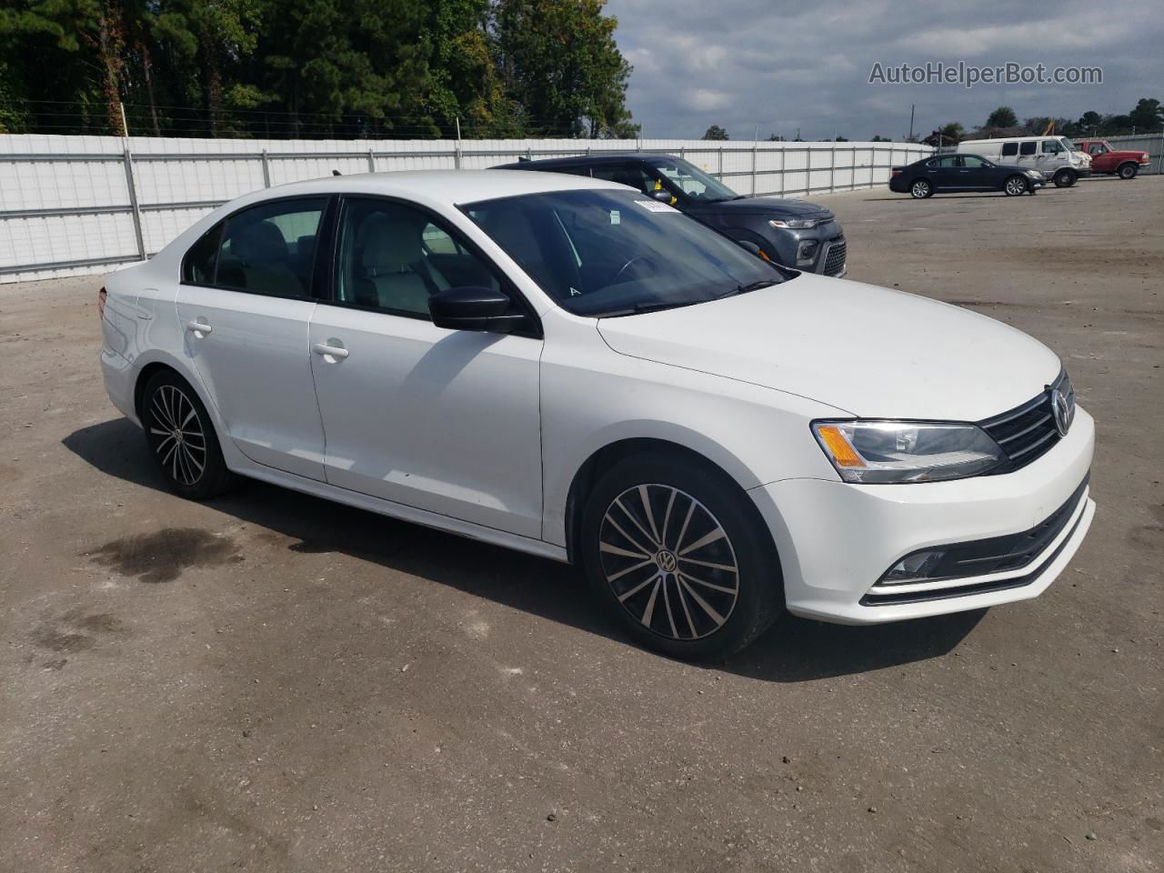 2016 Volkswagen Jetta Sport White vin: 3VWD17AJ6GM398382