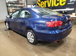 2014 Volkswagen Jetta Se Blue vin: 3VWD17AJ7EM309741