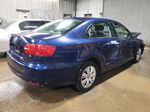 2014 Volkswagen Jetta Se Blue vin: 3VWD17AJ7EM309741