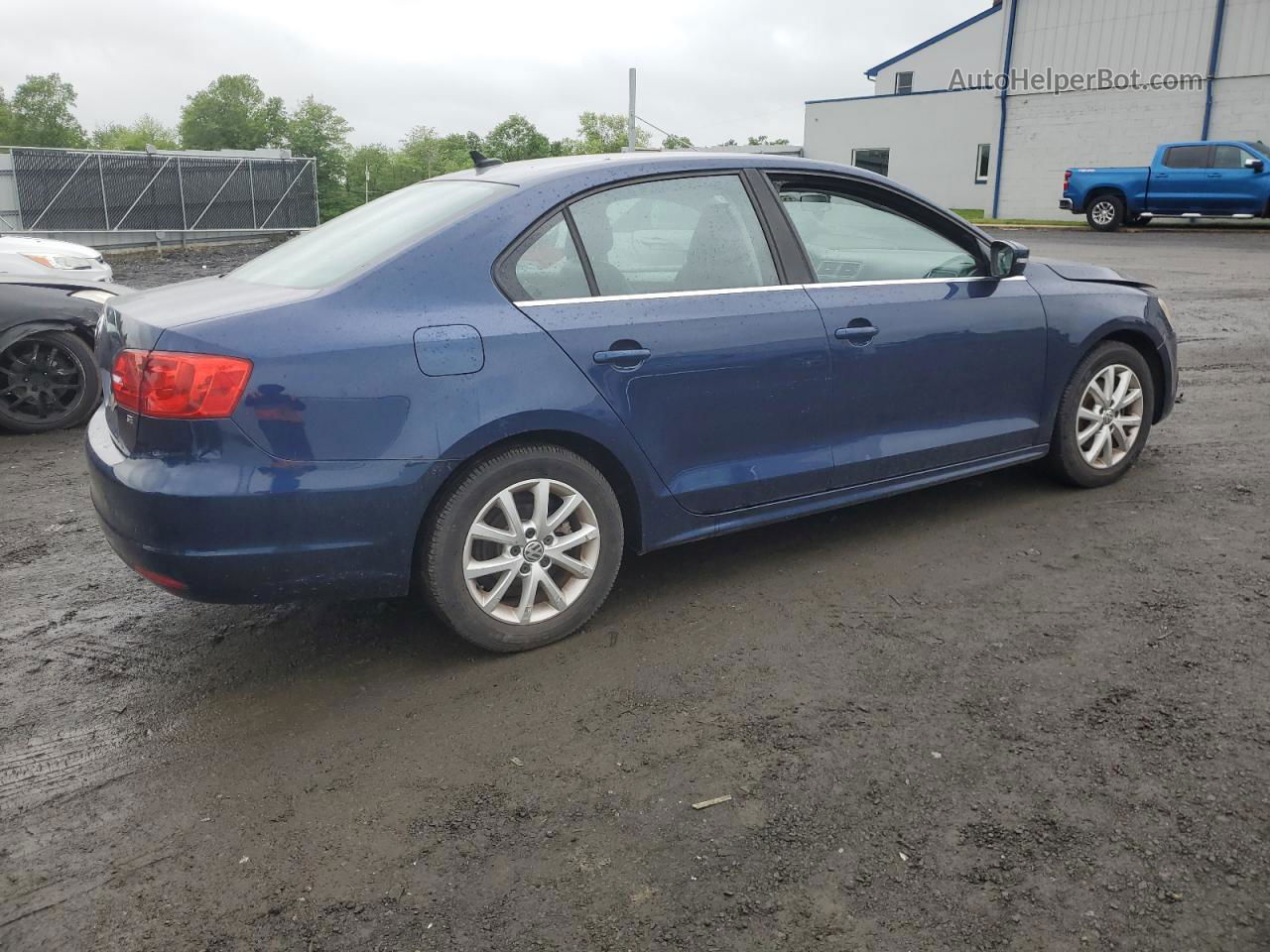 2014 Volkswagen Jetta Se Blue vin: 3VWD17AJ7EM326457