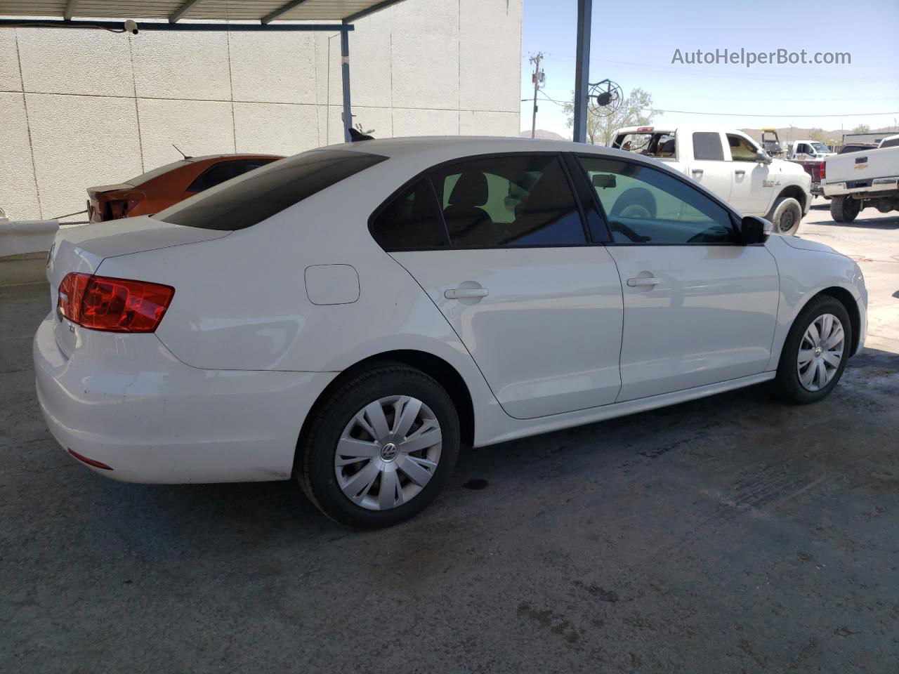 2014 Volkswagen Jetta Se White vin: 3VWD17AJ7EM365209